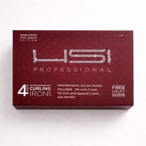 HSI Professional 4-Piece Interchangeable Curling Iron Set | 110-240V | BNIB